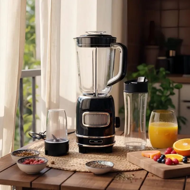 Fressi Retroblend FR-BL01 Öğütücülü 500 W Smoothie Blender Seti